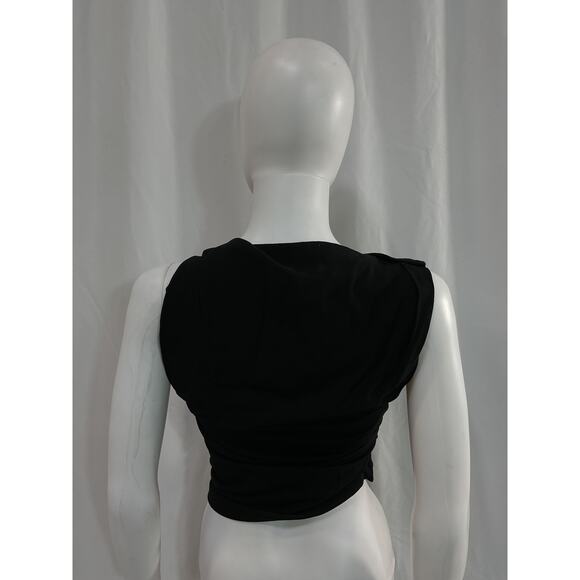Acne Studios 'Knotted' Black Shoulder Top Size 32 - Picture 3 of 5